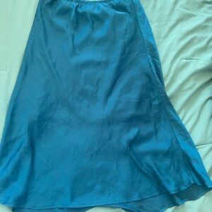 Sienna Sky Asymmetrical Blue Maxi Skirt